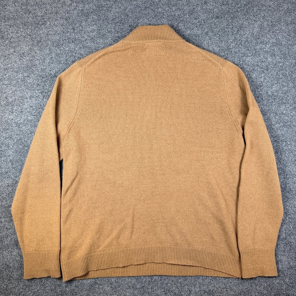 Patagonia Recycled Cashmere 1/4 Zip Sweater Mens L Brown Pullover Knit 50600 - Picture 2 of 11